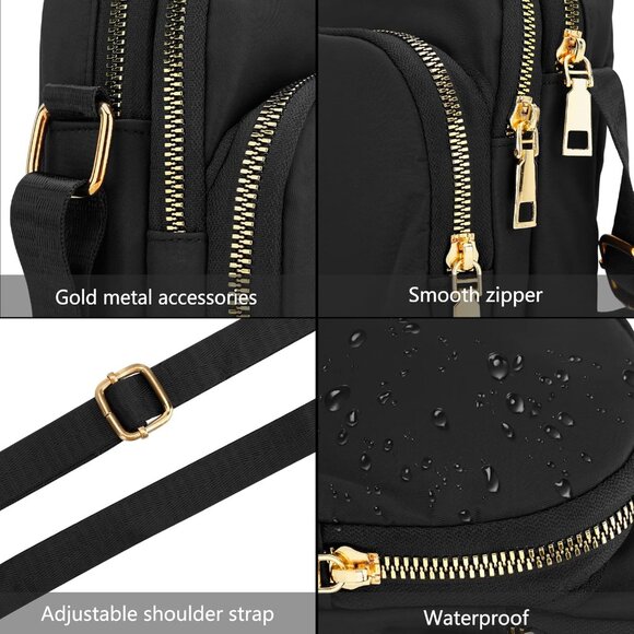 Women's Black-b Small Cell Phone Purse Crossbody Wallet Cute Single Shoulder Bag - Picture 4 of 8